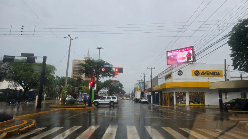 Nenhuma intercorrência Foi registrada na cidade  com as fortes chuvas - Foto: Dourados Agora