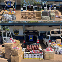 PMR apreende três veículos com R$ 370 mil em mercadorias contrabandeadas na MS-164