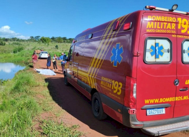 Local onde ocorreu o afogamento. (Foto: Reprodução/Caarapó News)