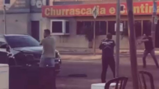 Perseguição na Avenida Manoel da Costa Lima. (Foto: Reprodução/Leitor Midiamax)
