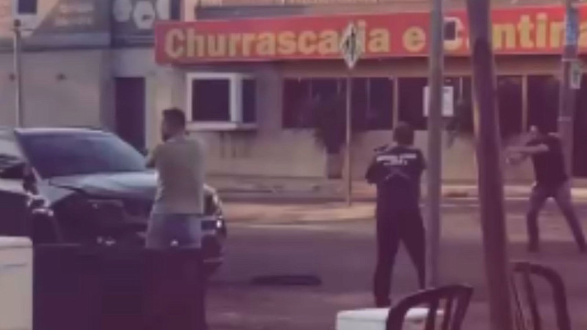 Perseguição na Avenida Manoel da Costa Lima. (Foto: Reprodução/Leitor Midiamax)