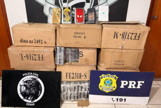 PRF e Polícia Civil apreendem 332 kg de cocaína em caminhonete na BR-163