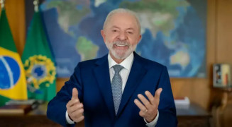 Presidente Lula durante pronunciamento na noite deste domingo (Foto: Ricardo Stuckert/PR)
