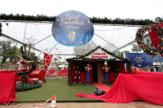 Casa do Papai Noel promete encantar as crianças durante o Natal Encantado Dourados. Foto: A. Frota