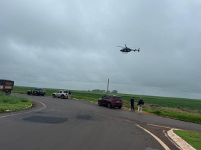 Renegade foi parado com apoio de helicóptero da PRF