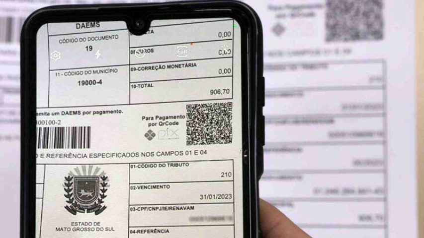 Carnê de IPVA em Mato Grosso do Sul. (Divulgação/Governo de MS)