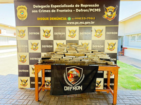 Os policiais localizaram e apreenderam cerca de 40 quilos de maconha - Foto: PCMS