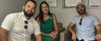 Sherriman Rayner, Bruna Xavier e Harlan Coutim - Foto: José Henrique Marques
