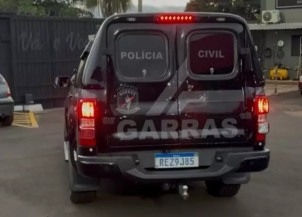 Viatura da Garras durante a operação desta terça-feira (Foto: Reprodução | Instagram)