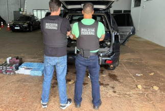 PF e Receita flagram homem com carro "recheado" de 'canetas' de emagrecimento, eletrônicos e perfumes em Dourados