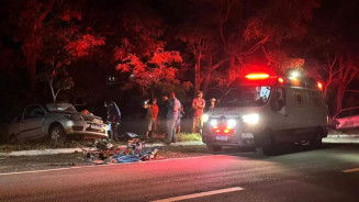 Trecho do acidente foi isolado para resgate. (Foto: Nova News)