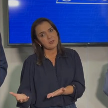 Prefeita Adriane Lopes durante coletiva à imprensa - Foto: Reprodução