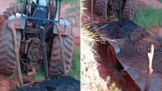Trabalhador morre após trator despencar em ribanceira em Ribas do Rio Pardo