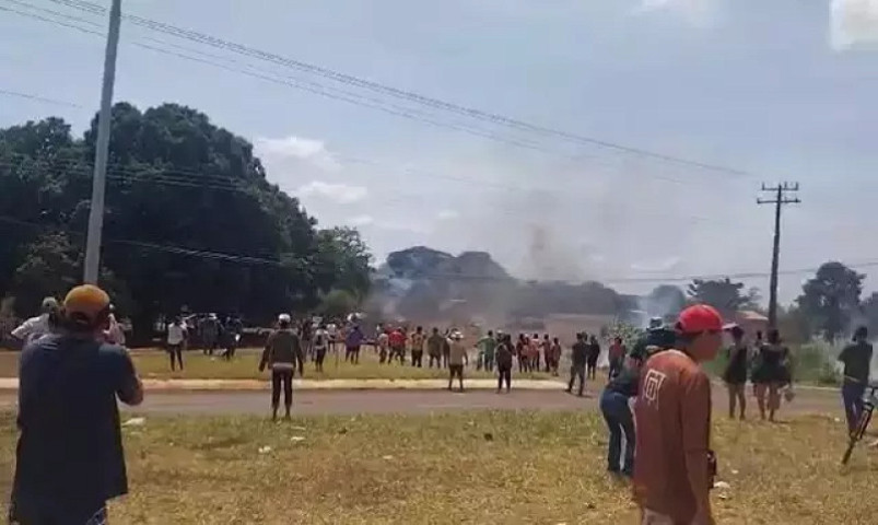 COnfronto ocorreu após indígenas fazerem manifesto por falta d'água, problema recorrente e antigo na Reserva - Foto: Arquivo