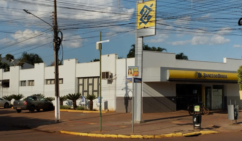 Fachada da agência do BB em Itaporã