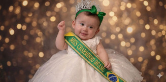 Angela Sophia  A bebê foi eleita Miss Charminho Brasil