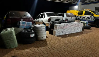 PMR apreende três veículos com contrabando na MS-162 e causa prejuízo de R$ 122,5 mil ao crime