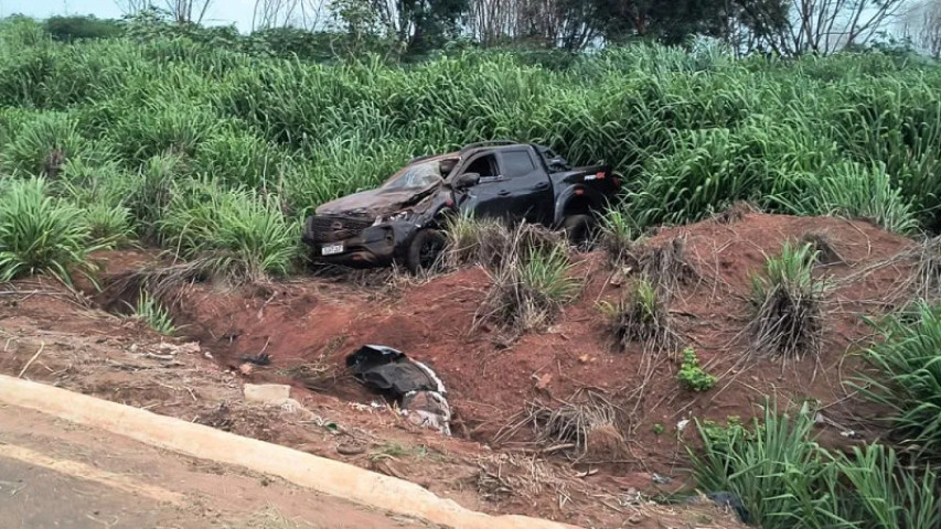 Motorista ficou levemente ferido - Foto: Elisan Ramos | Cenário MS