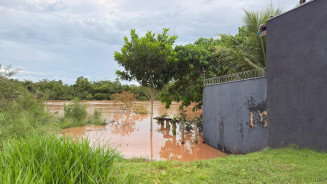 Fortes chuvas elevam nível do Rio Sucuriú e ponto turístico é fechado - Crédito: Prefeitura Municipal de Costa Rica