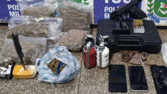 PM apreende granadas, arma e drogas durante operação em Ponta Porã