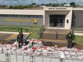 Carga de açucar onde a droga era transportada. (Foto: Divulgação)