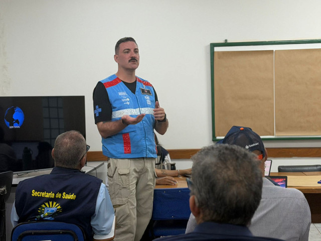 Rodrigo Stabeli, do comando-geral da Força Nacional do Sistema único de Saúde está em Dourados com equipe para auxiliar no combate a chicungunya