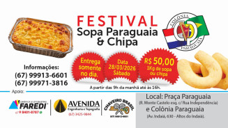 Festival de Chipa e Sopa Paraguaia acontece dia 28 em Dourados e celebra tradição da Semana Santa
