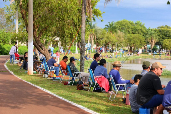 Pescaria aberta ao grande promete movimentar a sexta-feira no Parque Antenor Martins- Foto- A. Frota