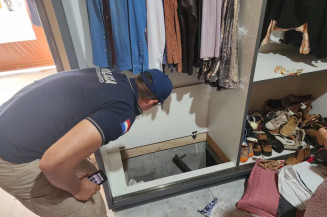 Túnel saída de guarda-roupa localizado dentro de quarto - Foto: ABC Color