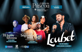 Loubet e Grupo Segunda Sem Lei agitam sábado na Festa da Páscoa