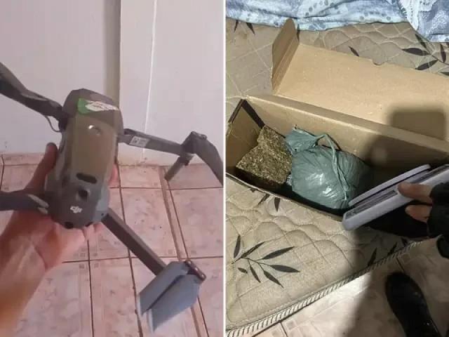 Drone e droga apreendidos pela polícia - Foto: Divulgação