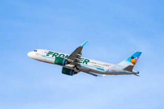 Avião da Frontier Airlines. - Imagem Ilustrativa. (Foto: AaronP/Bauer-Griffin/GC Images)