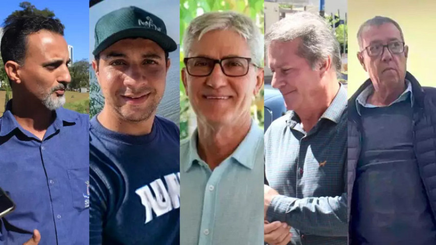Da esquerda para a direita, Mehdi Talayeh, Erik Valadão, Rudi Fiorese, Edivaldo Pereira e Antônio Bittencourt Jacques Pedrosa (Fotos: Arquivo, Linkedin, Divulgação, Juliano Almeida e Bruna Marques, respectivamente)