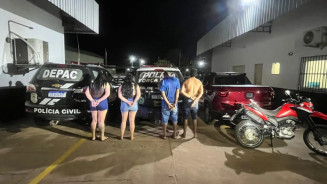 Quatro presos pelo crime. (Reprodução, Polícia Civil)