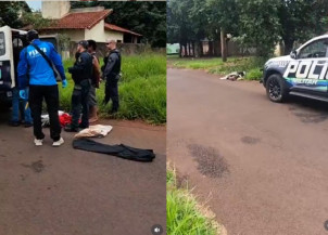 Homem caiu e morreu no asfalto e dupla é detida pela polícia - Foto: Reprodução/Sidnei Bronka