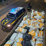 A apreensão representa mais um duro golpe contra o tráfico de drogas na região de fronteira - Foto: PRF