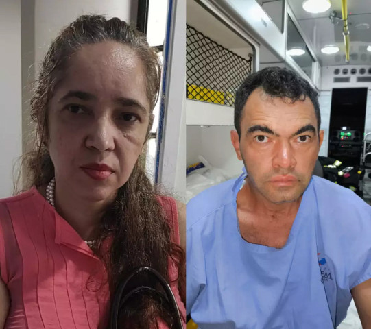 Liliane de Souza Bonfim Duarte e o subtenente do Corpo de Bombeiros, Elianderson Duarte. (Foto: Reprodução)