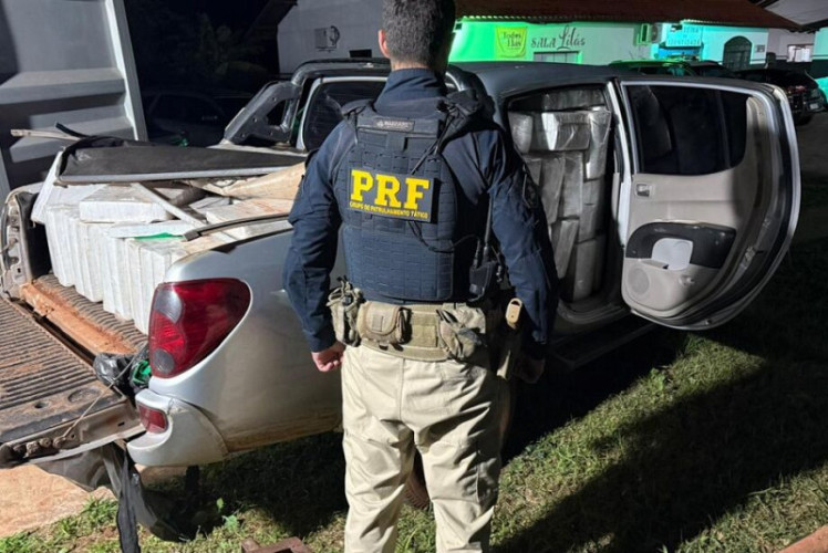 PRF apreende 1,5 tonelada de maconha após perseguição na BR-163