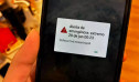 Mensagem de alerta falso enviada a celulares durante invasão ao sistema da Defesa Civil (Foto: Clara Farias)