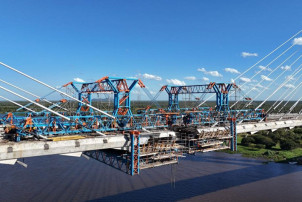 Construção iniciada ainda em 2022, a entrega da Ponte Bioceânica já foi prorrogada algumas vezes e, mais recentemente, estava prometida para o último dia de maio.  - Reprodução/Receita Federal
