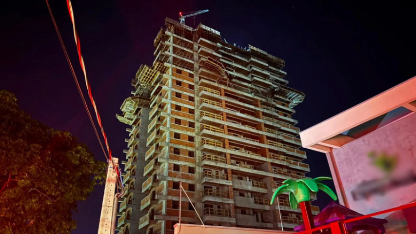 Homem caiu de altura superior a 30 metros. (Foto: Liana Feitosa, Jornal Midiamax)