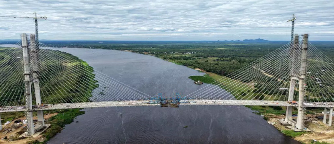 Junção entre dois lados da Ponte da Bioceânica deve ocorrer até 15 de julho (Foto: Toninho Ruiz)