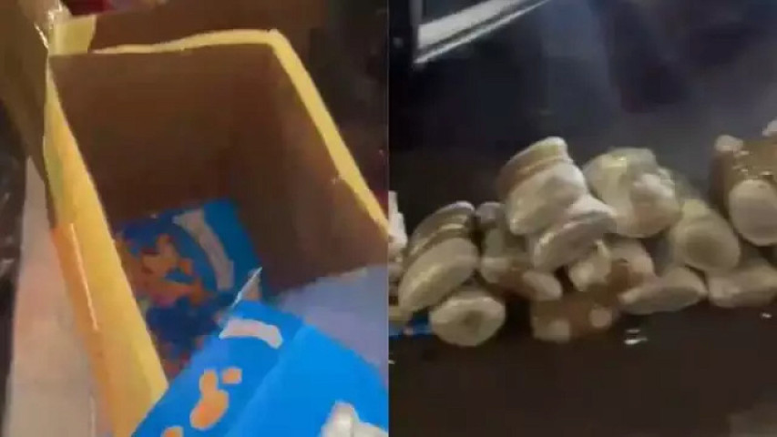 Droga encontrada em bagagem de ônibus (Foto: PMSP)