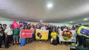 Pré-candidatos do PSOL e da Rede durante convenção partidária realizada neste sábado, em Campo Grande (Foto: Divulgação)